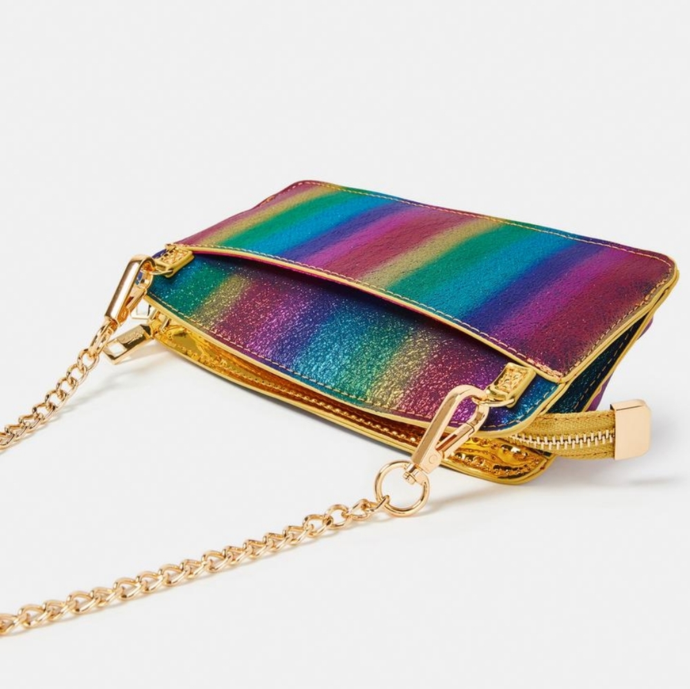 😺BETSEY JOHNSON Rainbow Bright Butterfly Crossbody - Picture 2 of 10